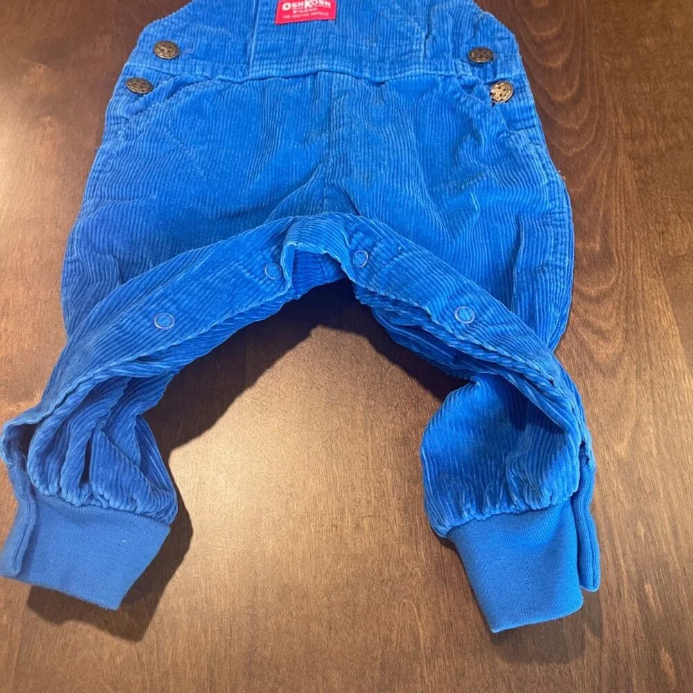 Vintage OshKosh Vestbak Corduroy Overalls Unisex Baby Size 18M USA Made‎ Crane